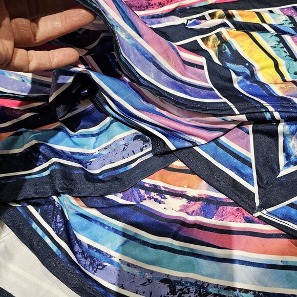 Lucky In Love Womens Striped Pickle ball Tennis Pull on Skort XL - Picture 9 of 13